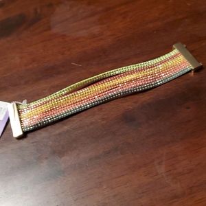 Magnetic closure rainbow bling bracelet